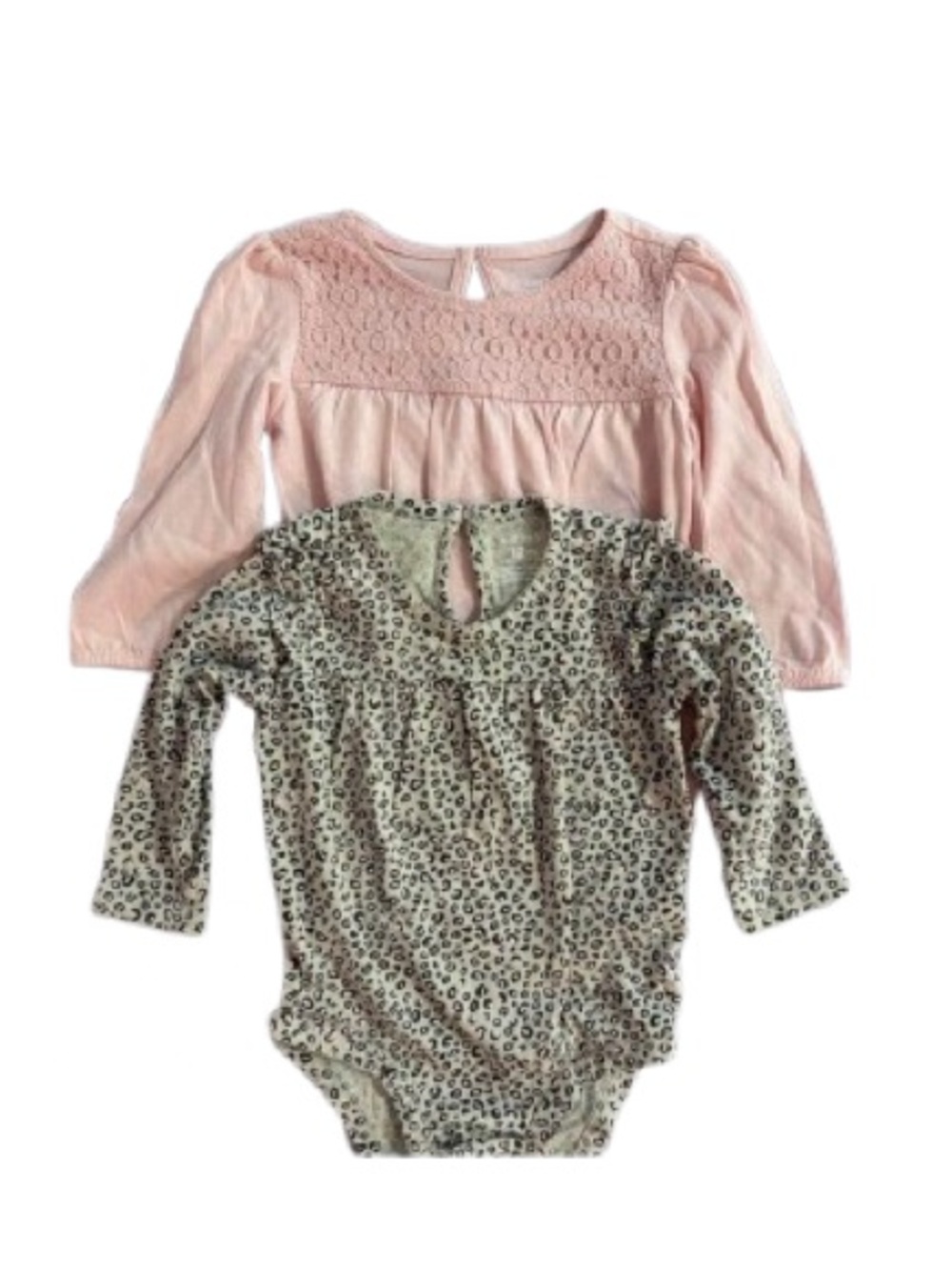 Carter-s Baby Girls long sleeve onesies-Size 12 Months